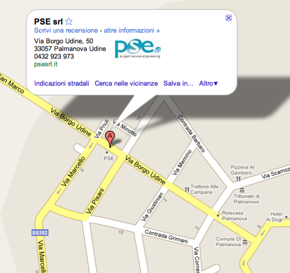 Dov'è la sede di PSE srl. mappa di palmanova - come arrivare a PSE srl